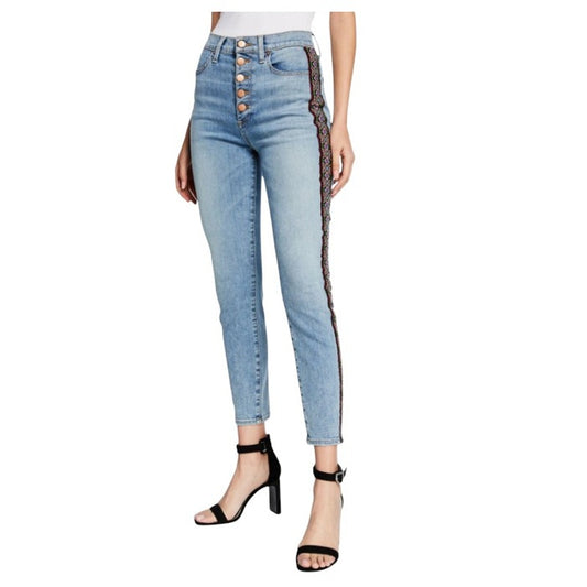Alice + Olivia Cotton High-Rise Skinny Jeans