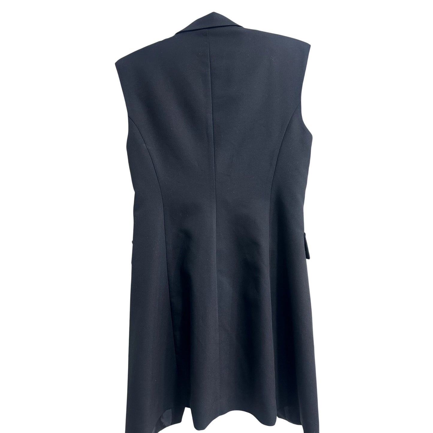 Imperial Sleeveless Longline Vest Blazer Black Women's Size Medium