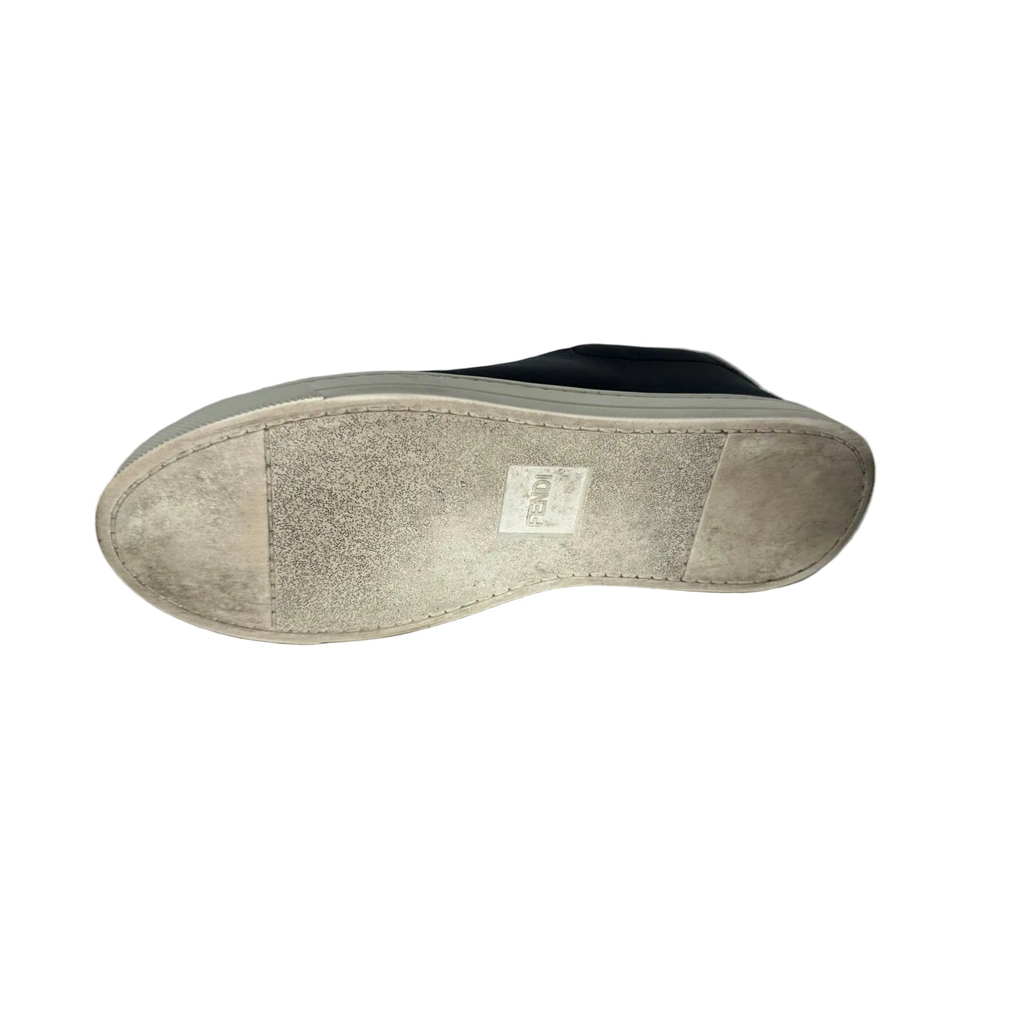 Fendi Leather Knit Logo Rockoclick Slip On Sneakers