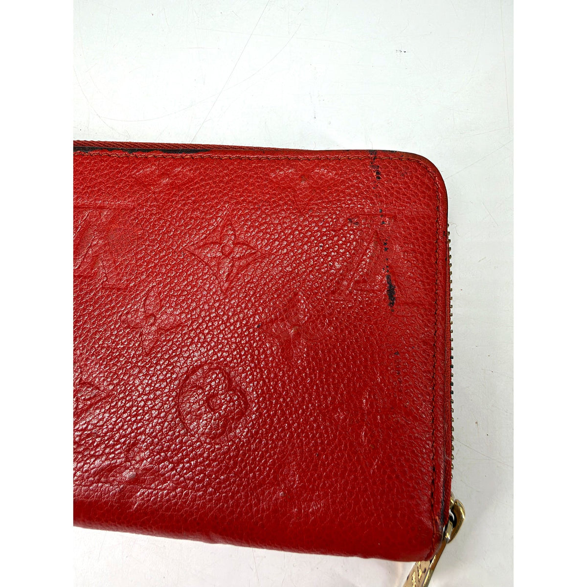 Louis Vuitton Zippy Wallet Monogram Empreinte Leather Red