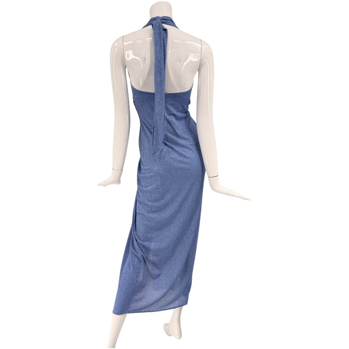 Baobab Linus Stretch Tech Halter Neck Front Knot Maxi Dress