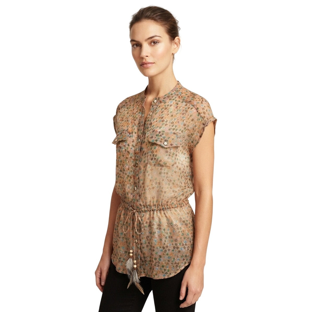 Dolce & Gabbana Floral Print Button Front Blouse