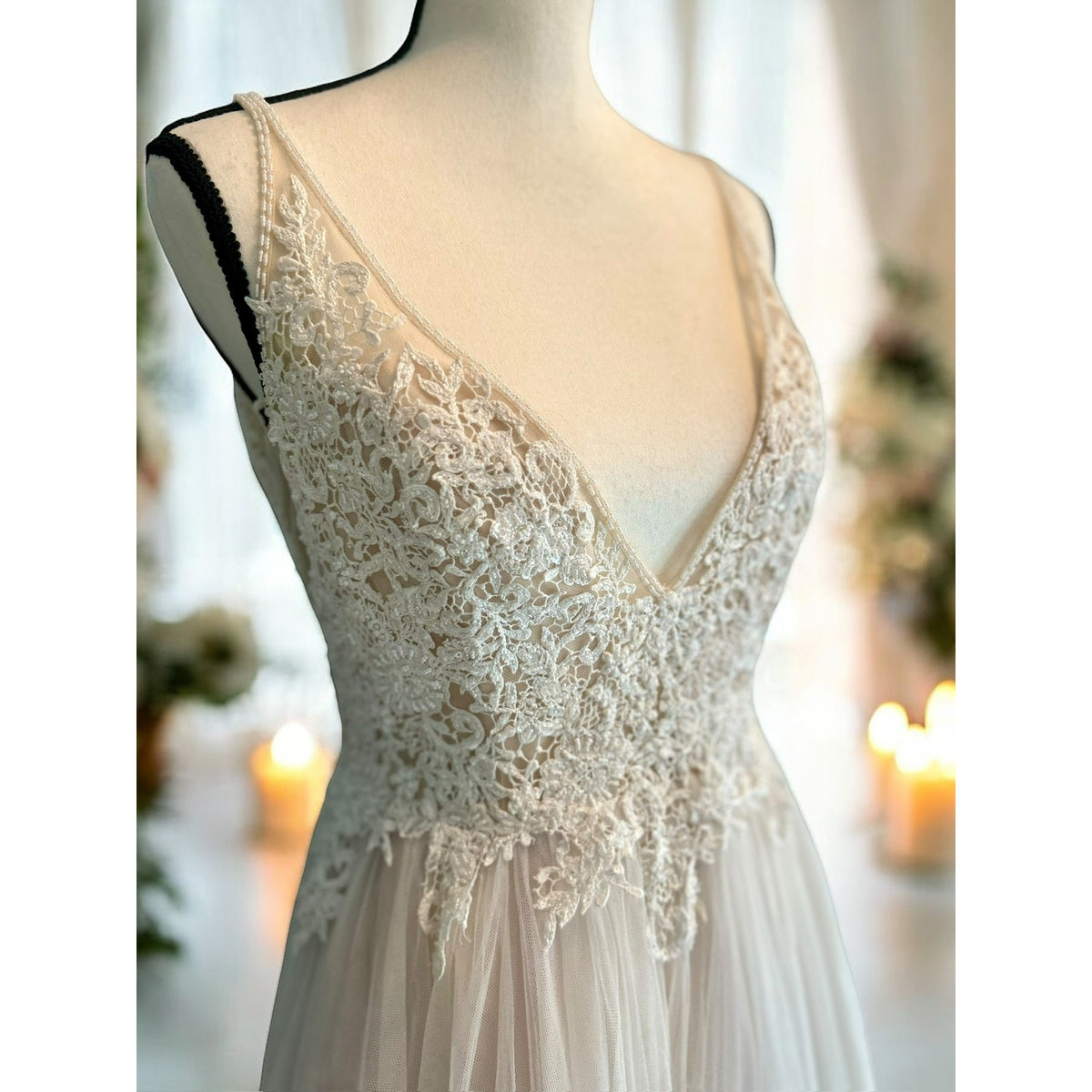 Donata by Rosa Clará Lace Tulle A-Line Wedding Dress