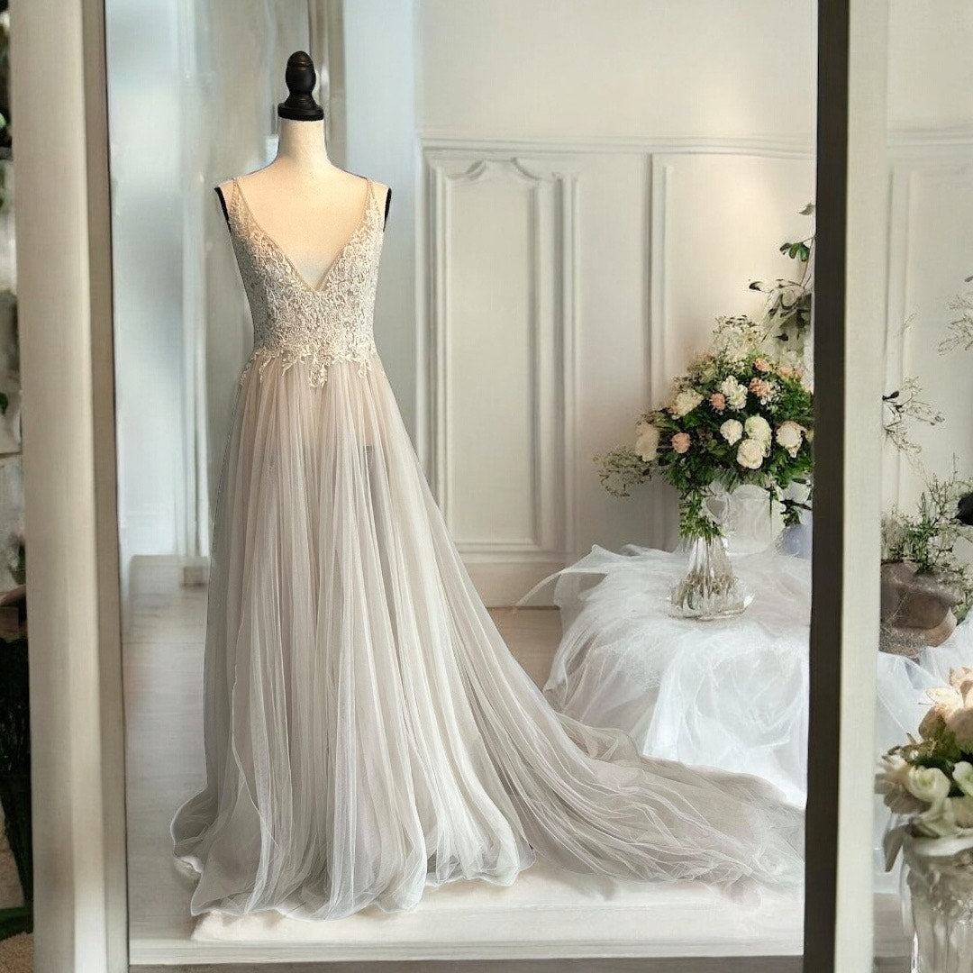 Donata by Rosa Clará Lace Tulle A-Line Wedding Dress