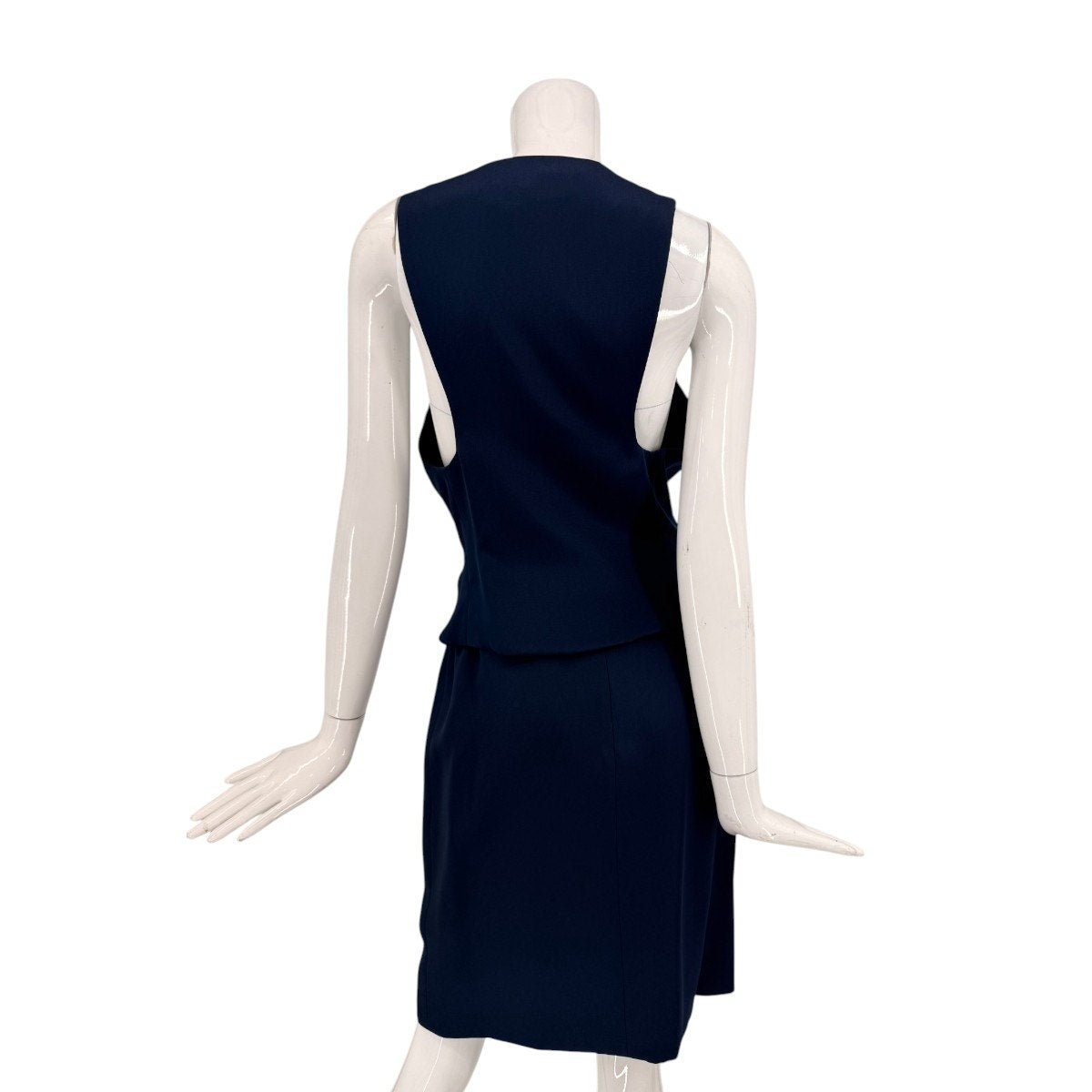 Carolina Herrera Silk Sleeveless Vest Pencil Skirt Set