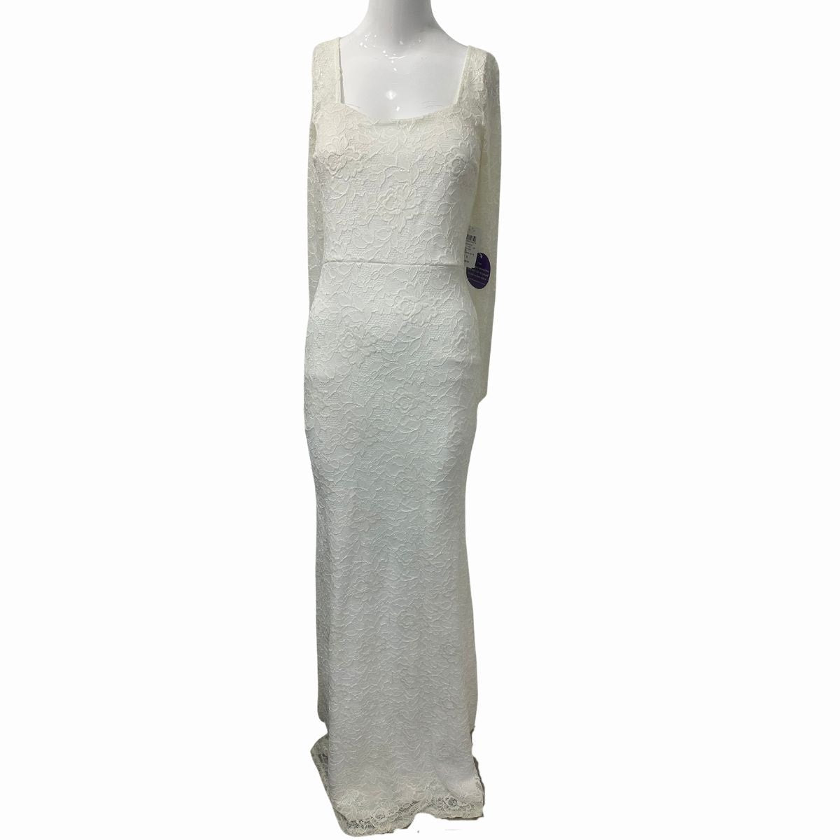 Windsor Delilah Illusion Lace Floral Embroidered Formal Maxi Dress
