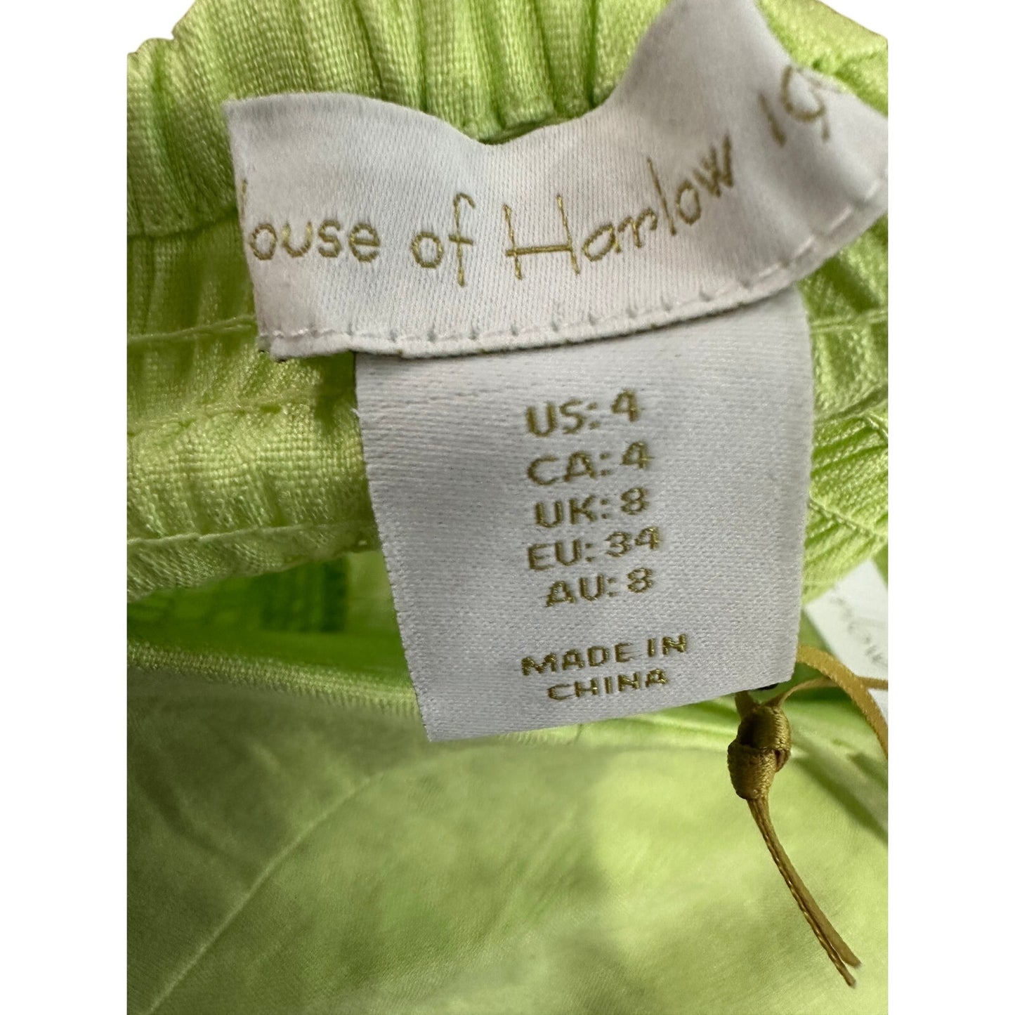 House of Harlow 1960 Linen Blend Crop Top Wide Leg Pants Set