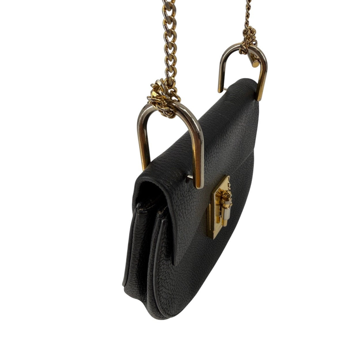 Chloe Leather Drew Designer Minimalist Chain Strap Shoulder Bag