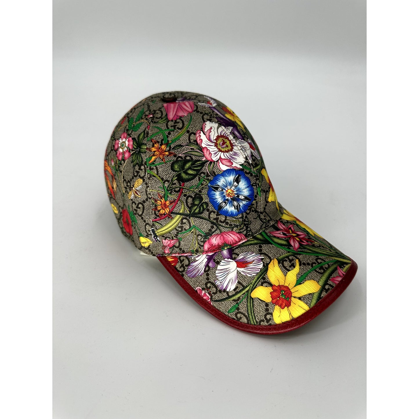 Gucci GG Coated Canvas Floral Print Baseball Hat
