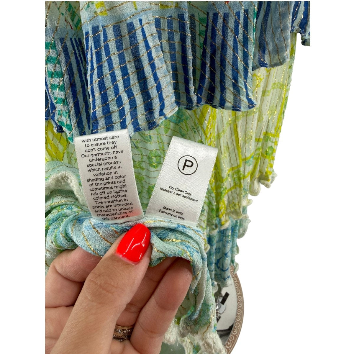 Hermant & Nandita Floral Print Ruffle Tiered Odyssey Midi Skirt