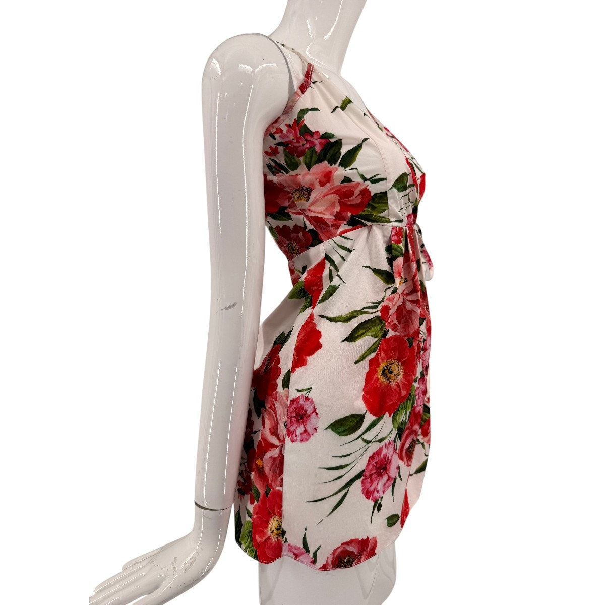 Milly Cabana Cotton Blend Floral Print Wrap Mini Dress Pink Red Size 2