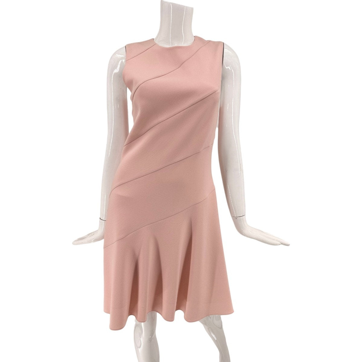 Theory Admiral Crepe Diagonal Jewel Neck Sleeveless Mini Dress
