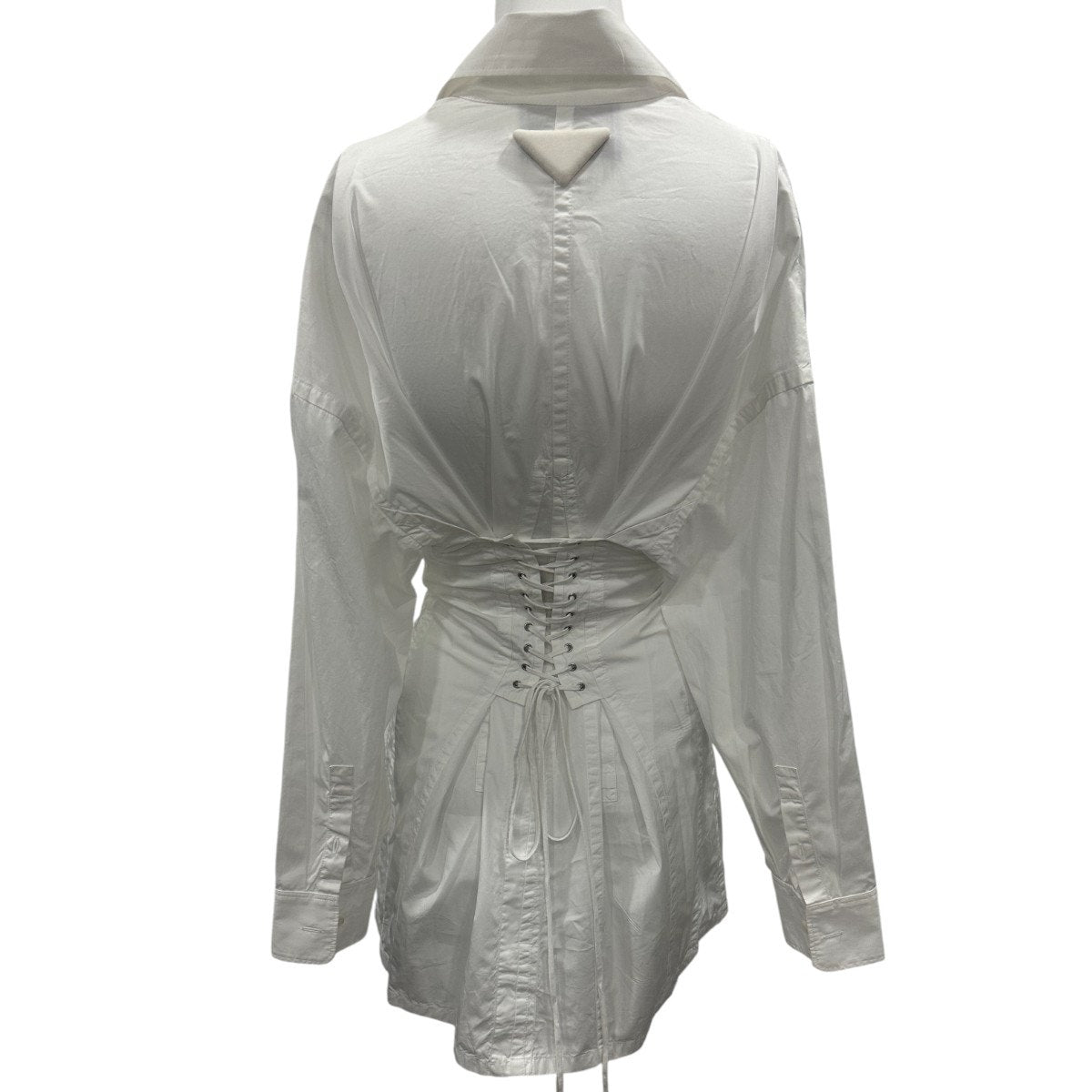 Prada Cotton Long Sleeve Corset Shirt Dress