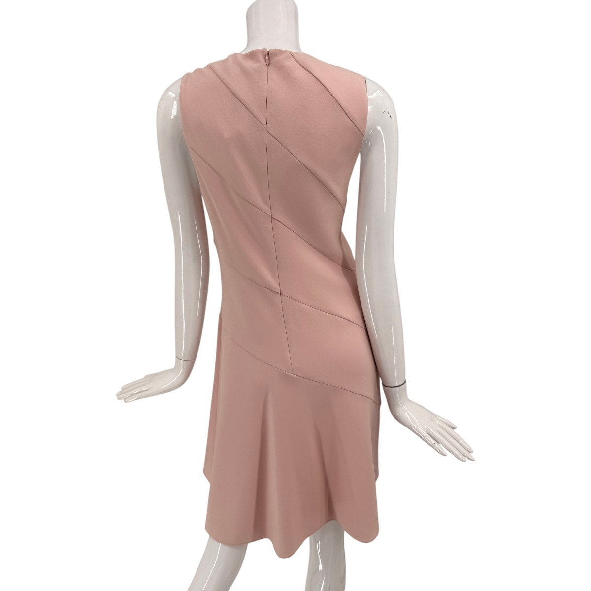 Theory Admiral Crepe Diagonal Jewel Neck Sleeveless Mini Dress