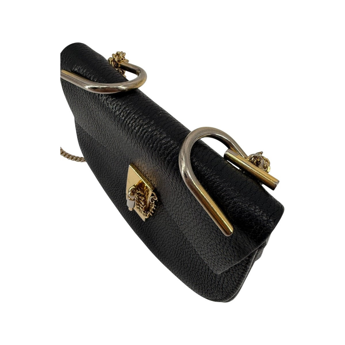 Chloe Leather Drew Designer Minimalist Chain Strap Shoulder Bag