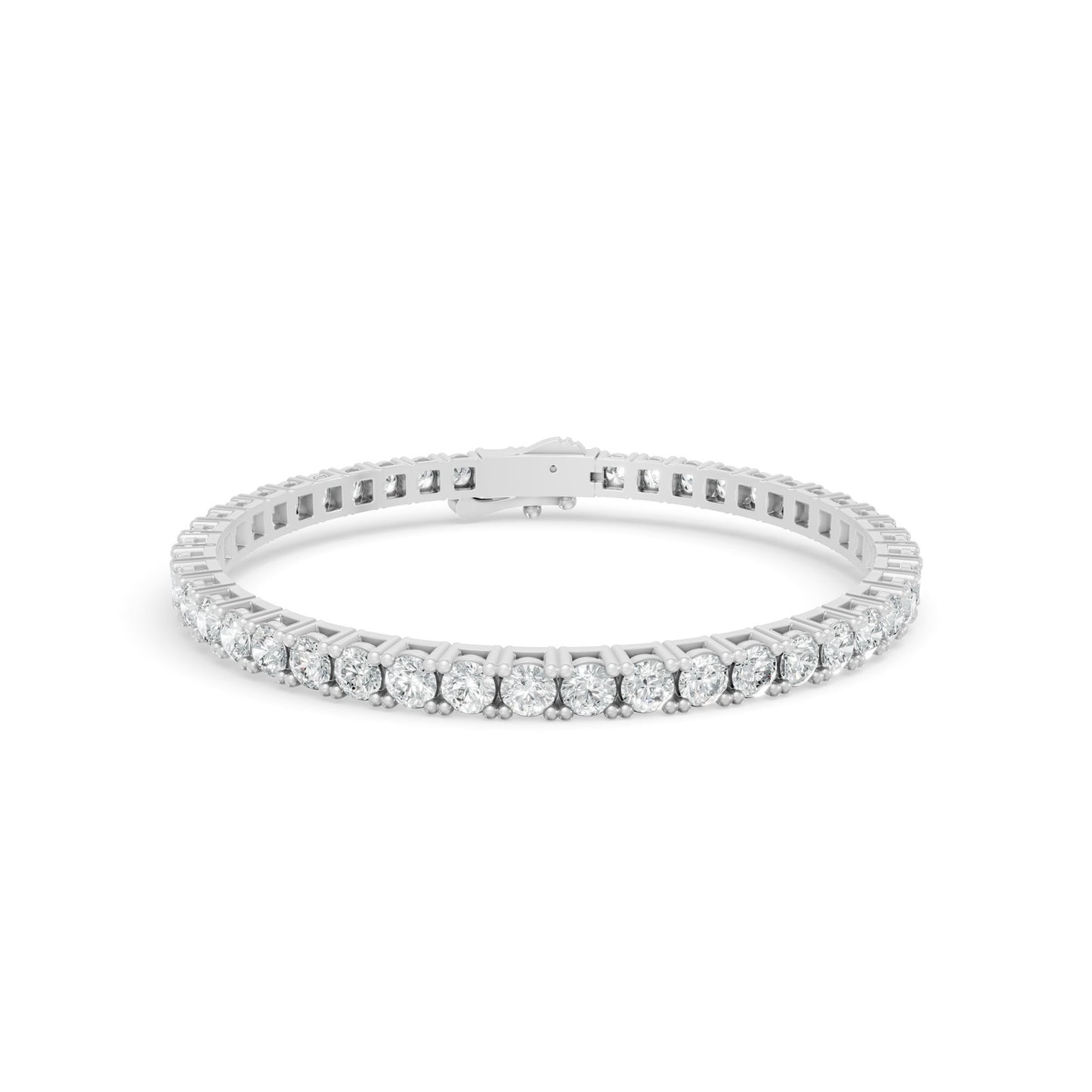 7.01 ctw Diamond 4P Classic 14K White Gold Tennis Bracelet