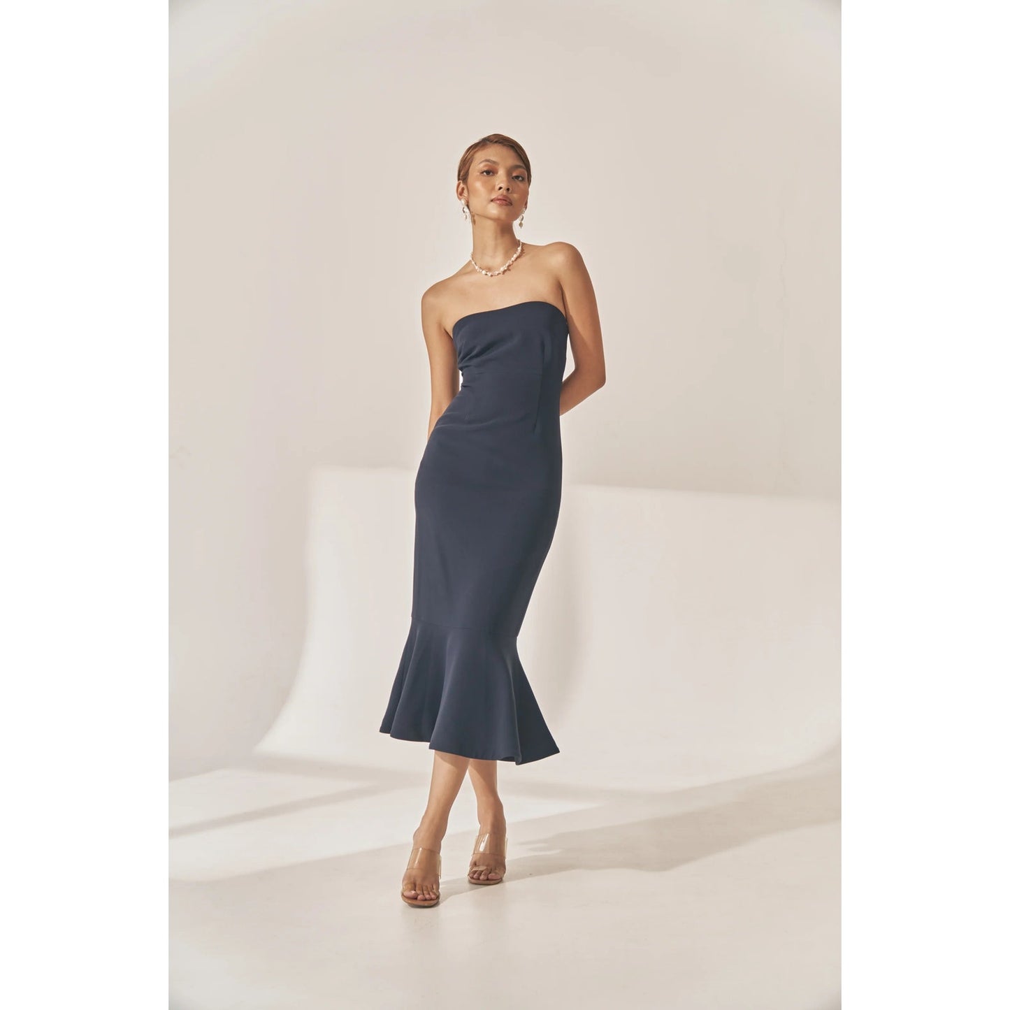 Cinq A Sept Luna Strapless Midi Mermaid Dress Women's