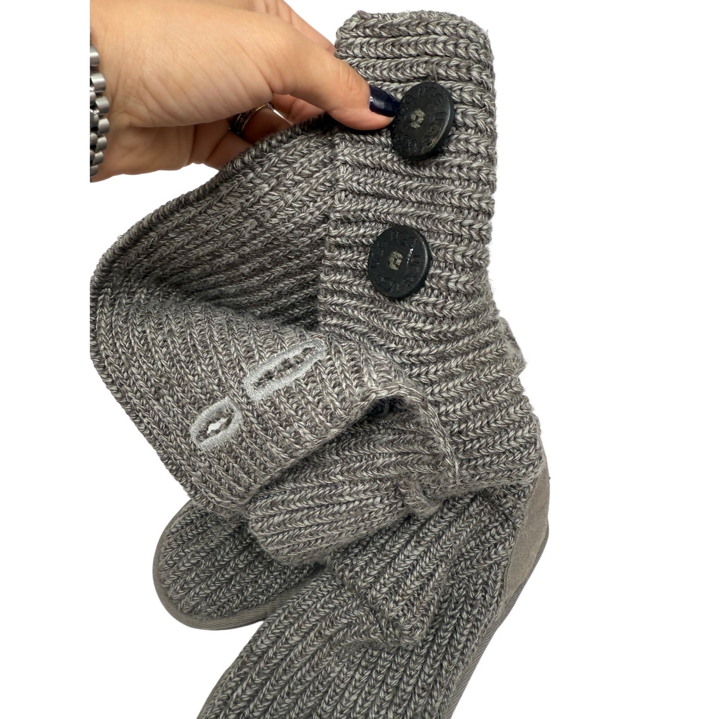 UGG Woven Classic Cardy Tall Foldover Knit Winter Boots
