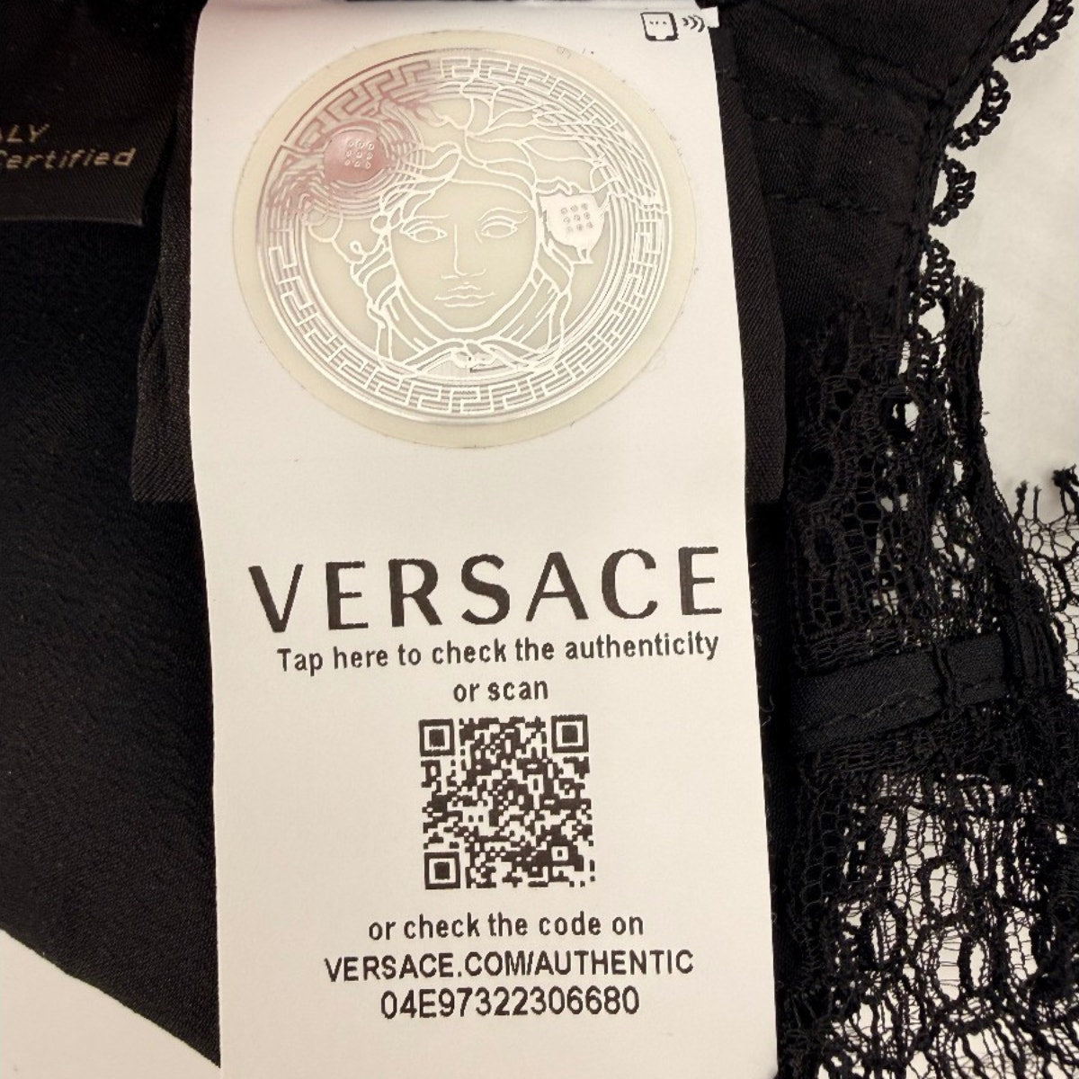 Versace Jungle Print Silk Lace Crop Bralette Top Green Blue Women's Size 36