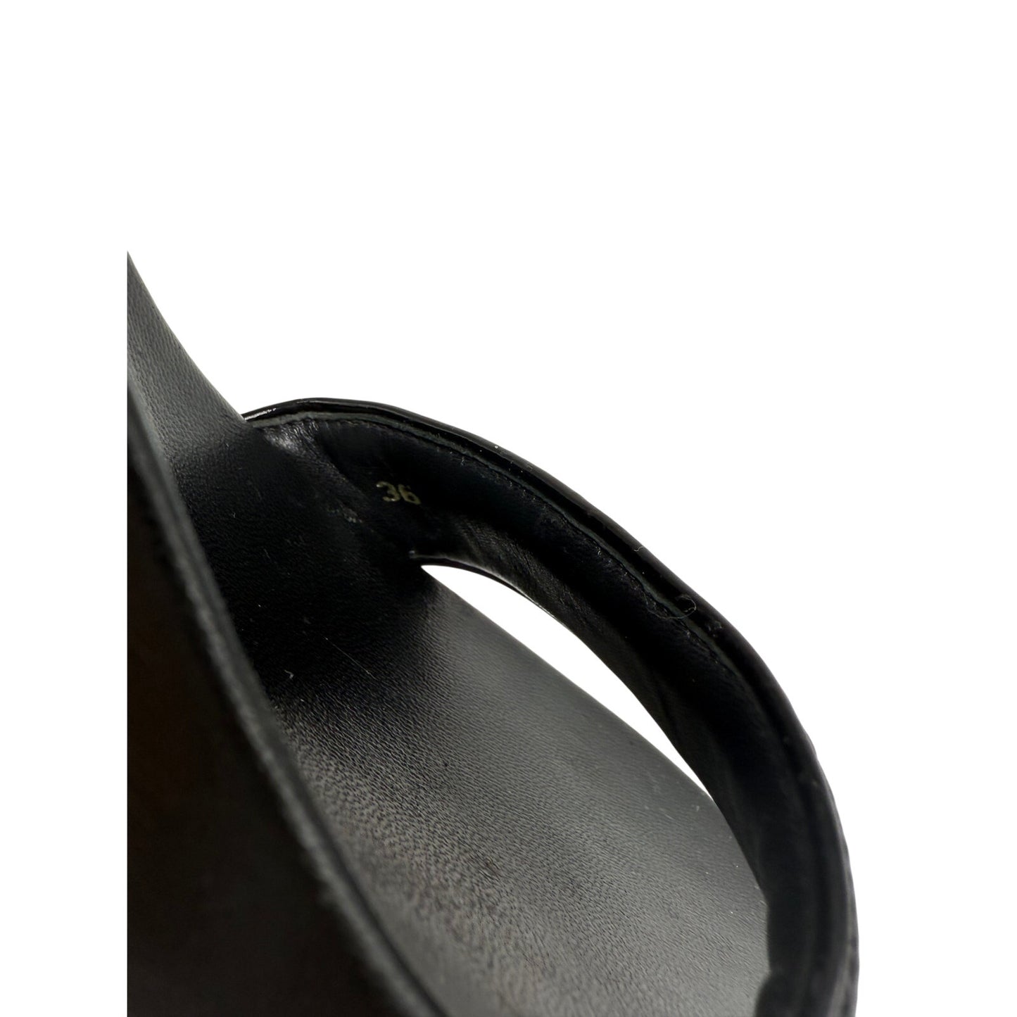 Prada Patent Leather Open Toe Ankle Strap Wedge Sandals