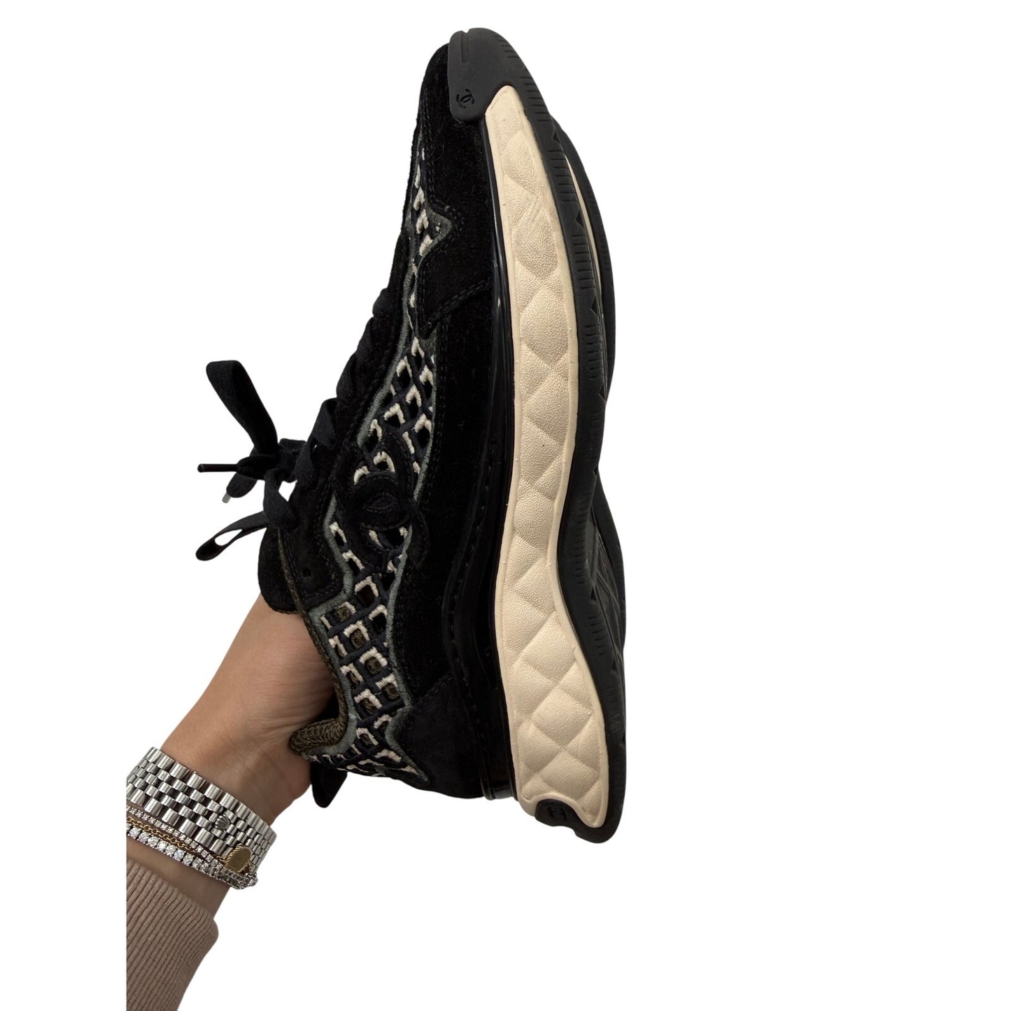 Chanel Interlocking CC Logo G37126 Trail Trainer Sneakers