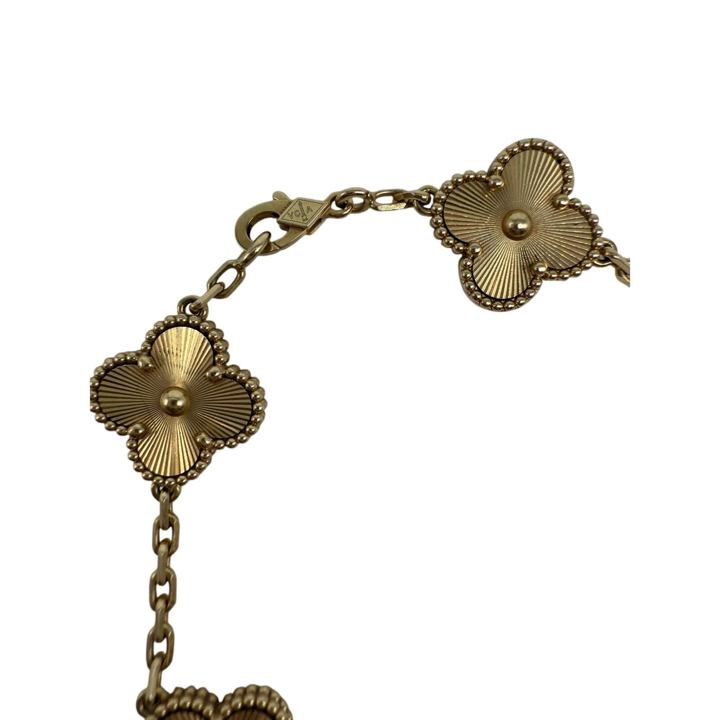 Van Cleef & Arpels 18K Vintage Alhambra 5 Motif Bracelet