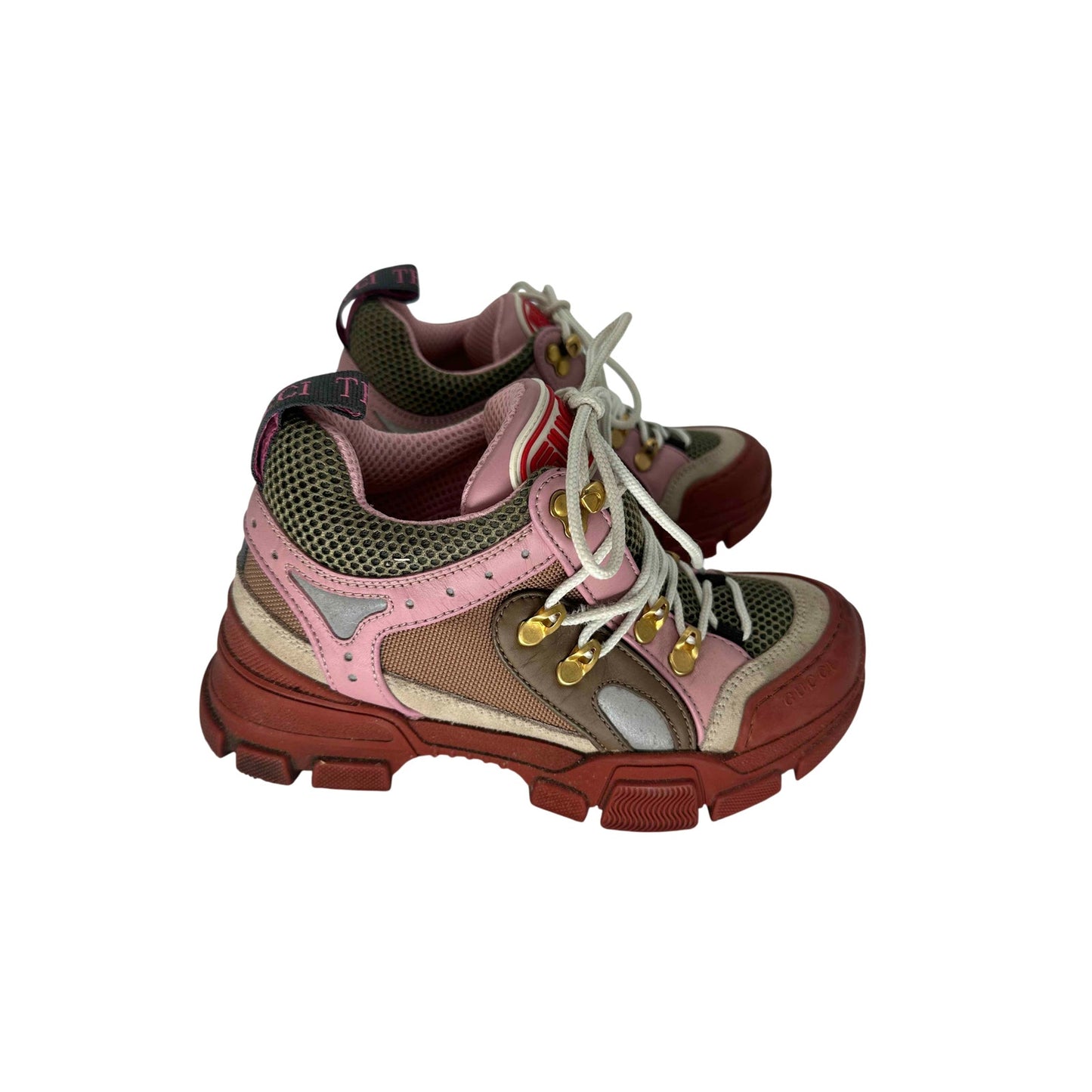 Gucci Leather Flashtrek Mid Rise Trainer Sneakers