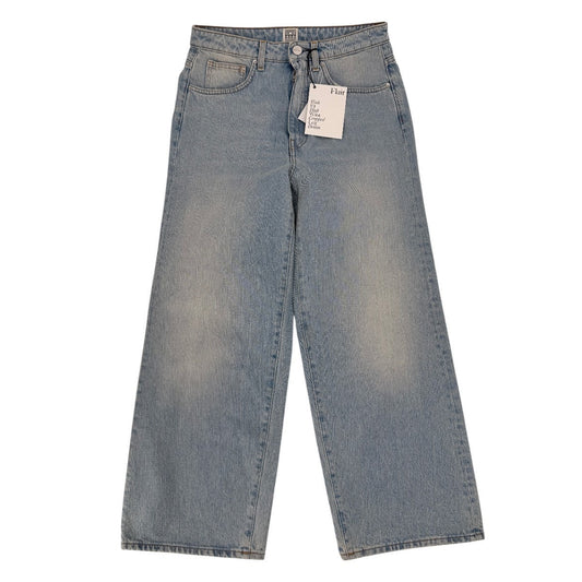 TOTEME Flair Denim High Waist Wide Leg Jeans Light Blue Wash Women's Size 27/30