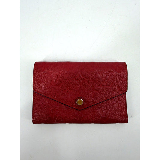 Louis Vuitton Monogram Empreinte Victorine Wallet Red