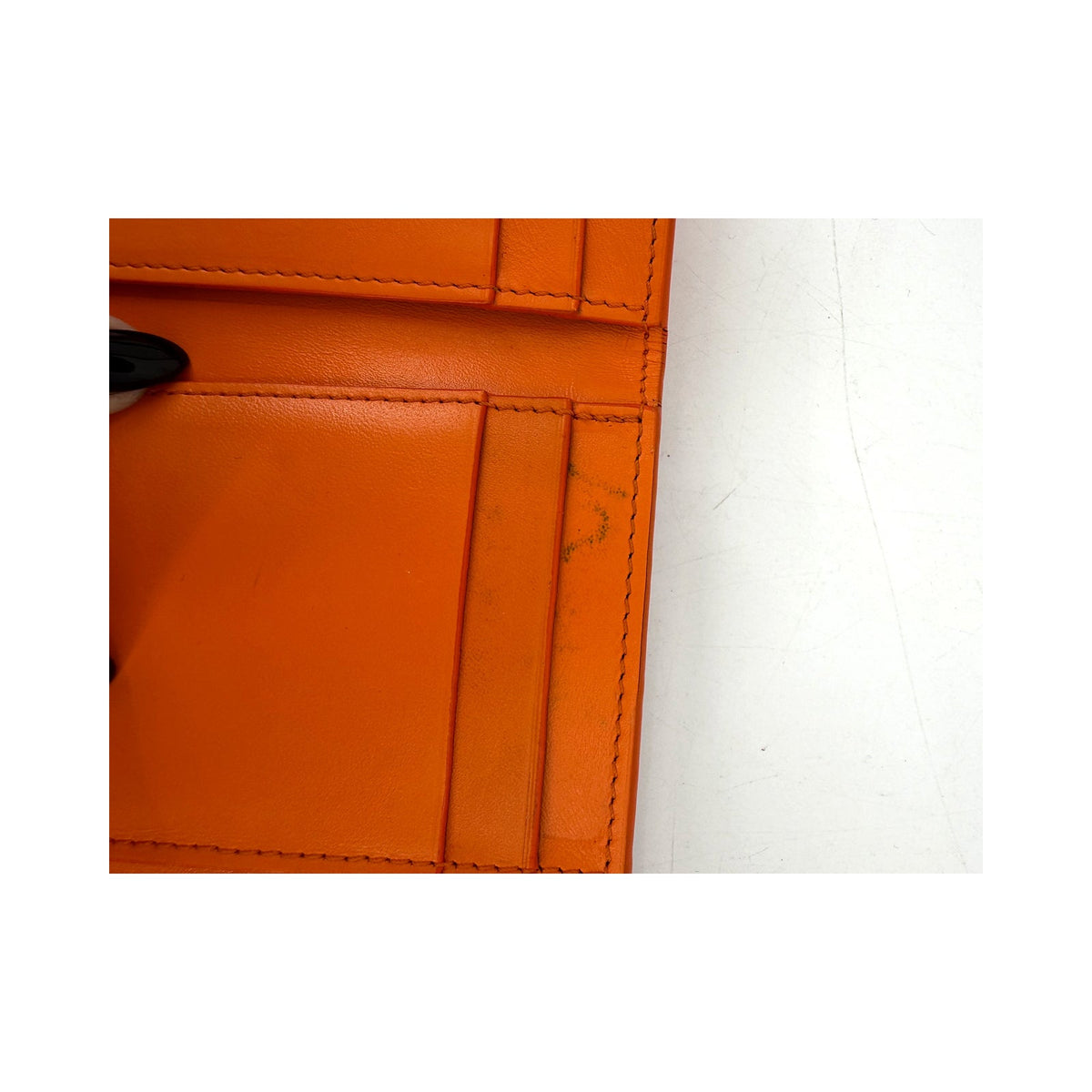 Loewe Anagram Embossed Leather Compact Wallet Orange