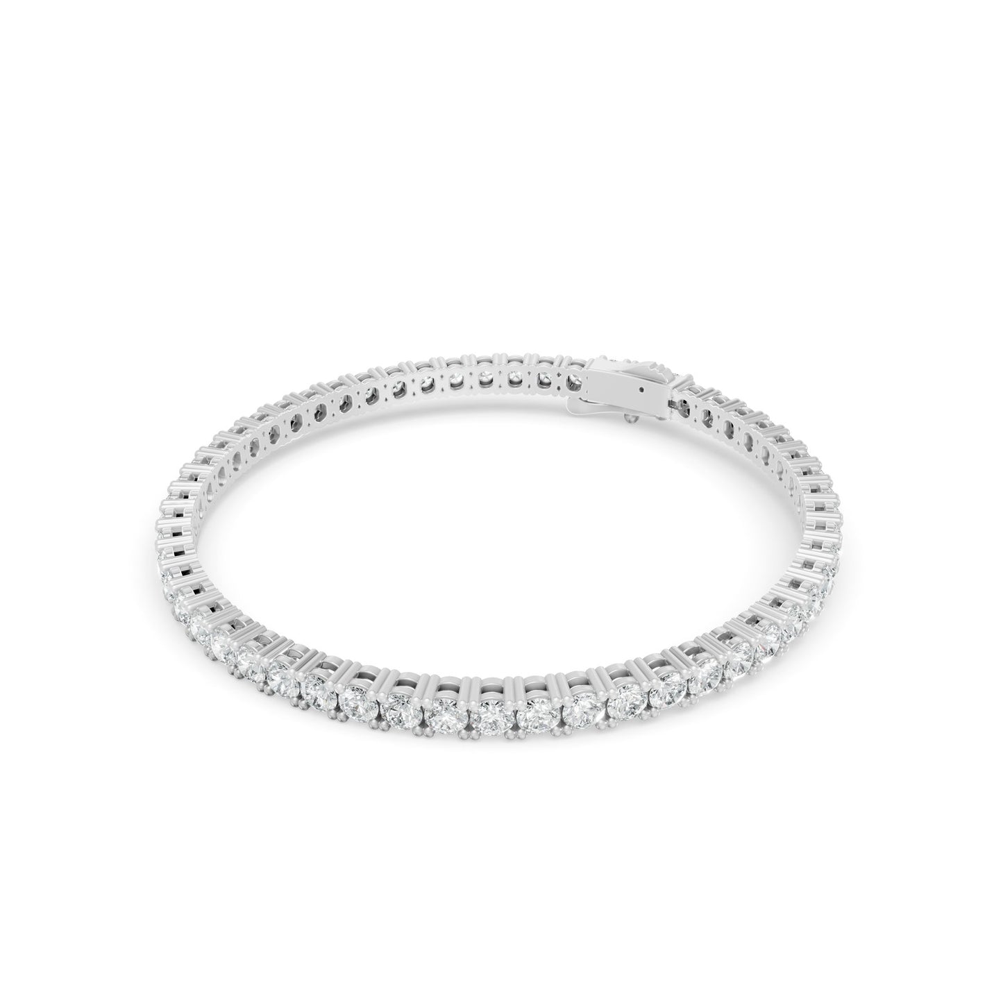 8.00 ctw Diamond 4P Classic 14K White Gold Tennis Bracelet