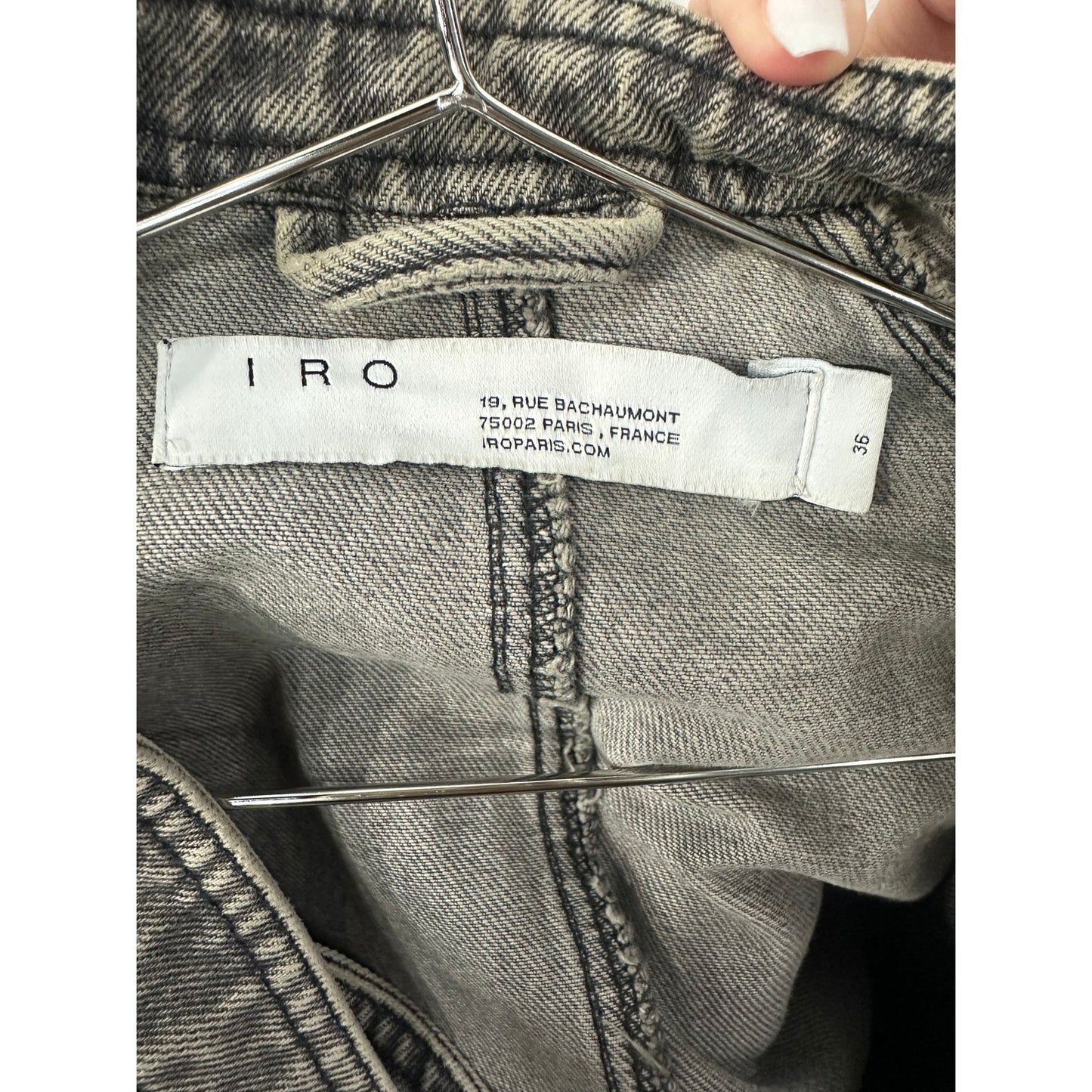 Iro Paris Cotton Denim Tagry Front-Zip Jacket Women's