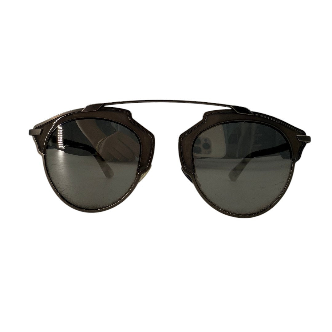 Christian Dior So Real Ruthenium Black Modern Aviator Sunglasses Women's
