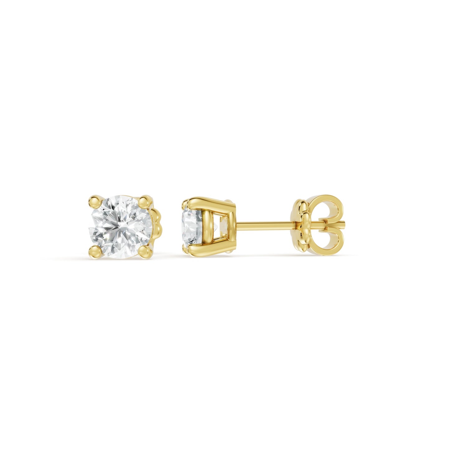0.50 TCW Yellow Gold Diamond Studs Earrings