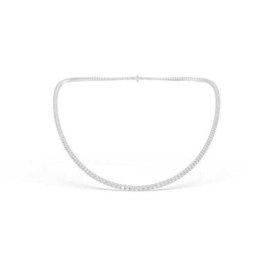 7.06 CTW 14K White Gold Diamond Tennis Necklace