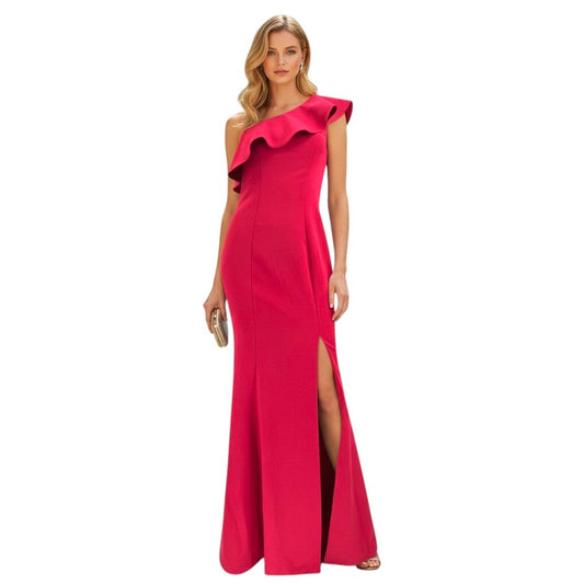 Likely Kane One-Shoulder Ruffle Maxi Dress