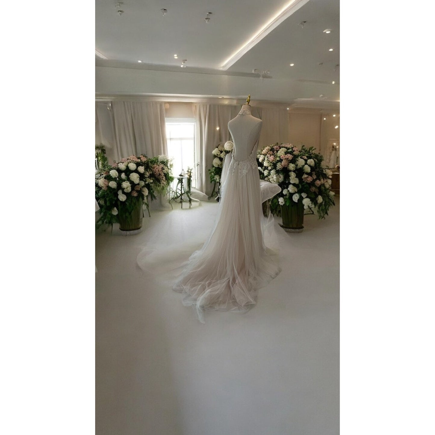 Donatela by Rosa Clará Sheer Lace Bodice Wedding Dress Gown