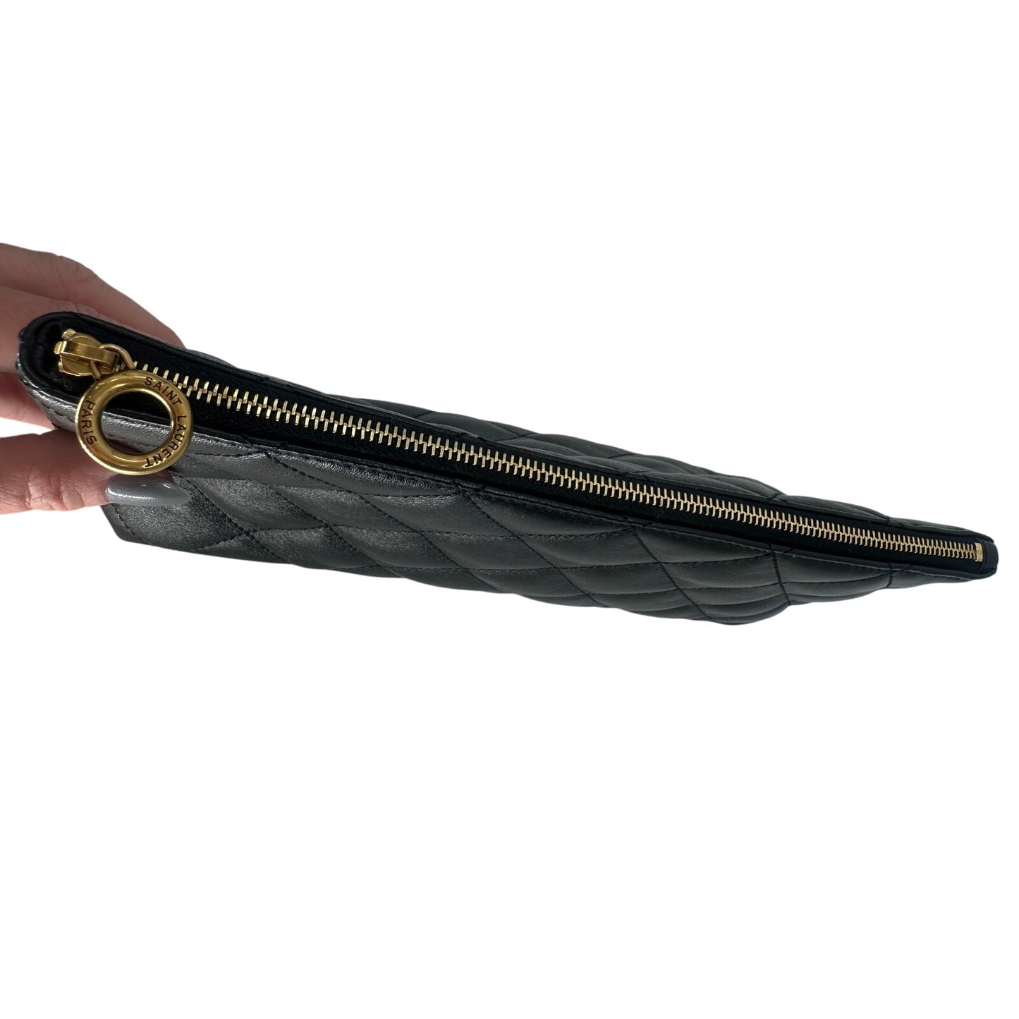 Yves Saint Laurent Leather Quilted Icare Shopping Tote Bag