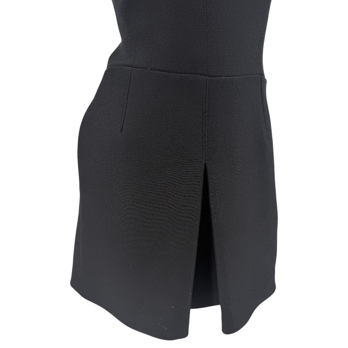 Vince Inverted Pleat V-Neck Sheath Mini Dress Black Crepe Women's Size 0 NWT
