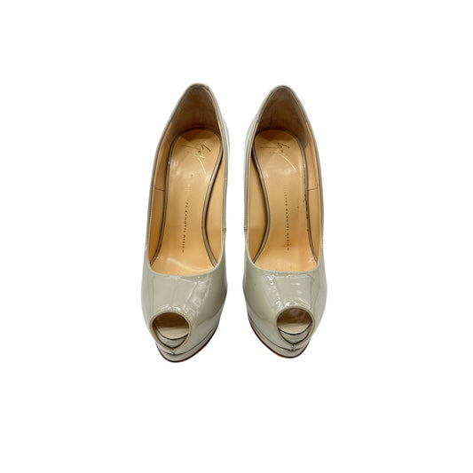 Giuseppe Zanotti Patent Leather Peep Toe Platform Pumps Heels