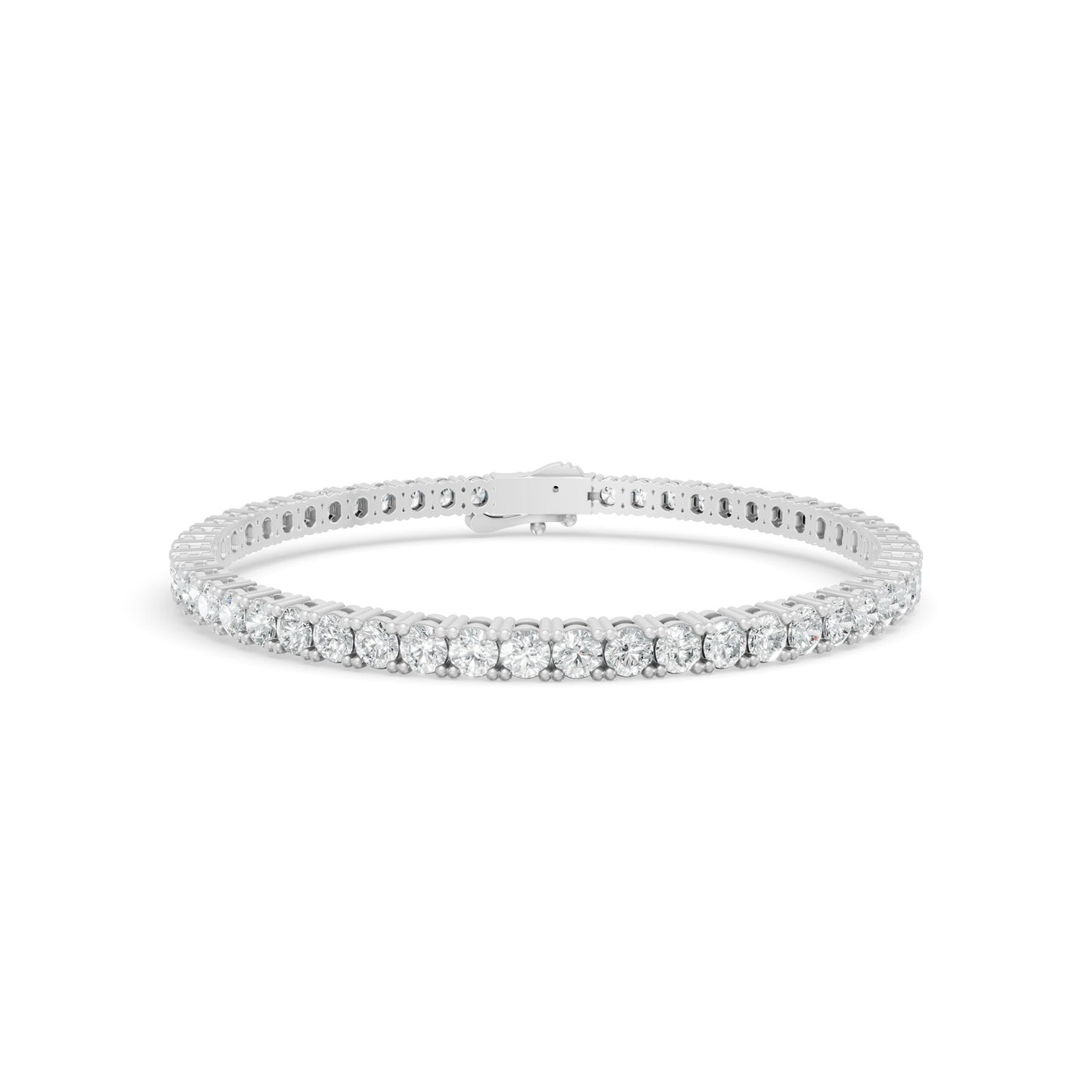 8.00 ctw Diamond 4P Classic 14K White Gold Tennis Bracelet
