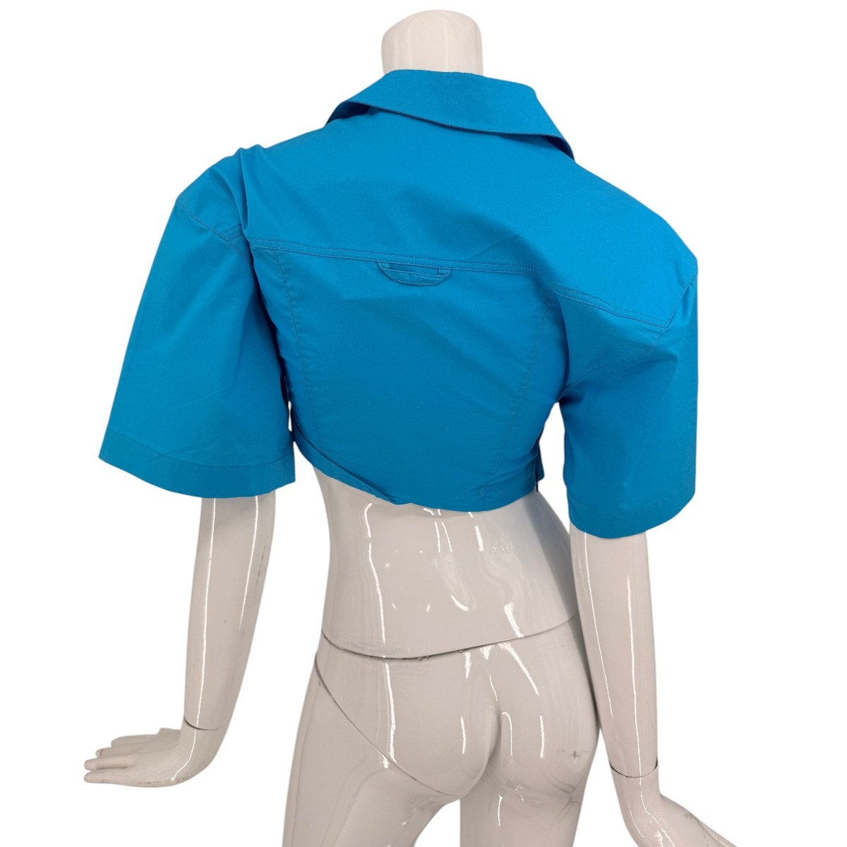 Jacquemus La Chemise Capri Cropped Asymmetric Hem Shirt