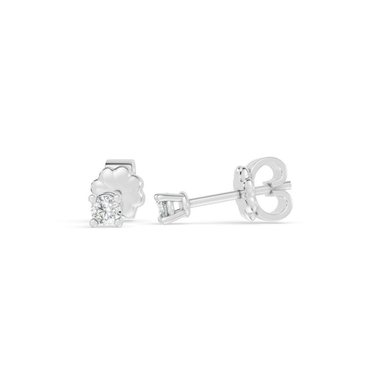 0.10 TCW 14K White Gold Diamond Stud Earrings