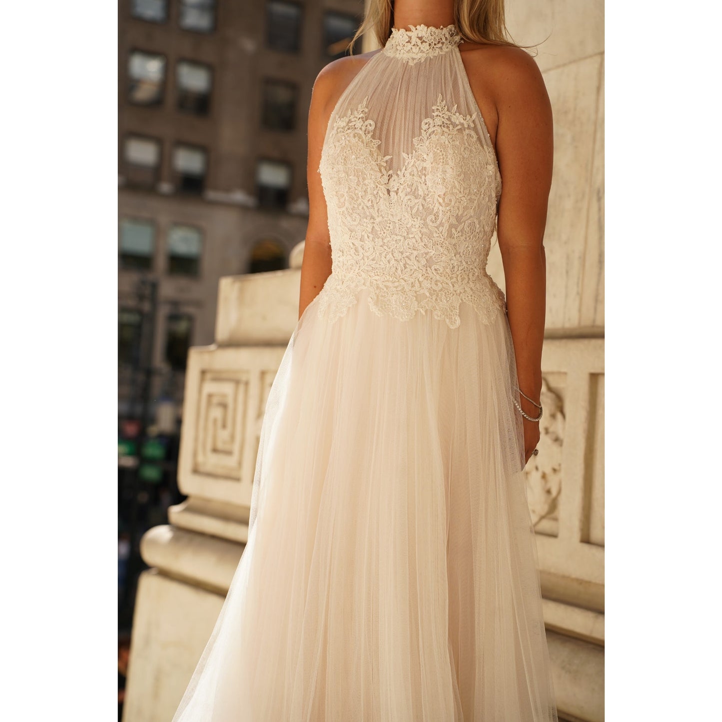 Donatela by Rosa Clará Sheer Lace Bodice Wedding Dress Gown