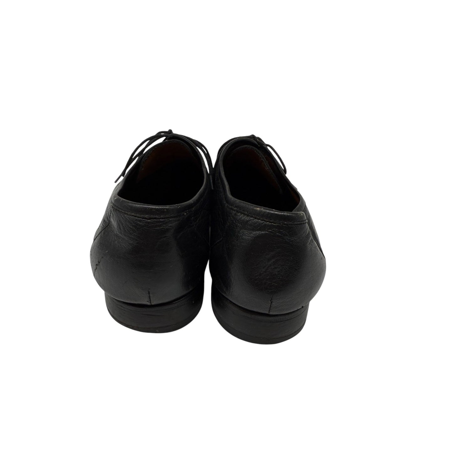 Saint Laurent Leather Lace Up Round Toe Low Top Oxford Loafers