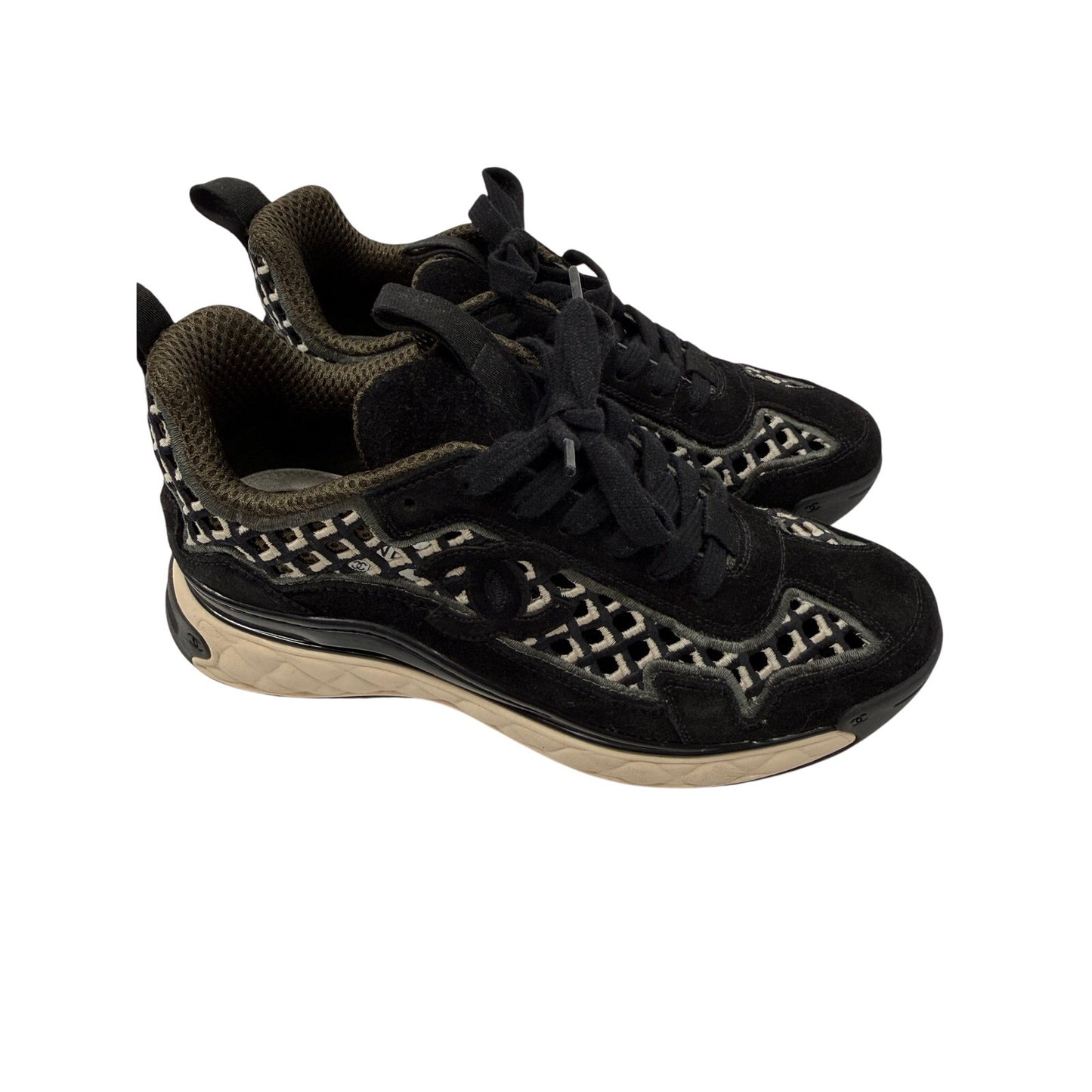 Chanel Interlocking CC Logo G37126 Trail Trainer Sneakers