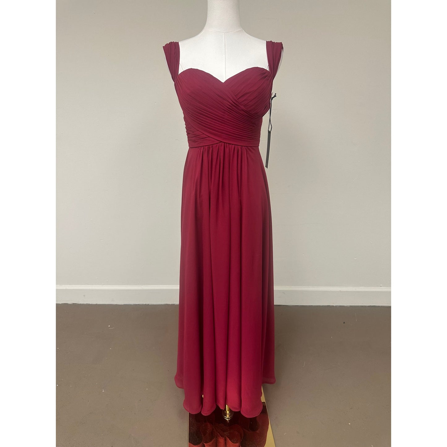 Nicole Miller Bridesmaid Bridal Formal Pleated Dress