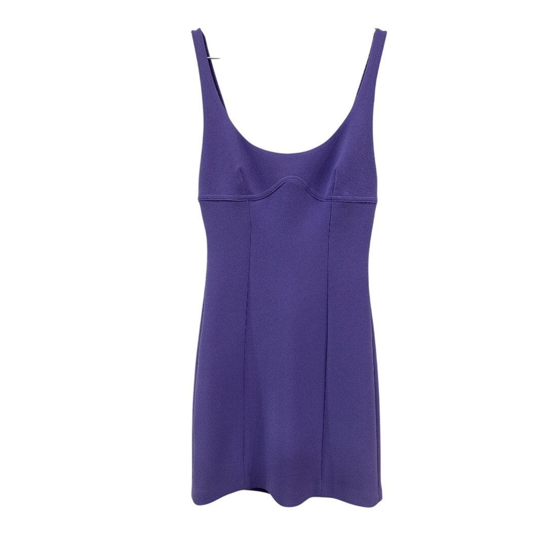 Bec + Bridge Purple Marisol Scoop Neck Stretch Bonded Crepe Mini Dress