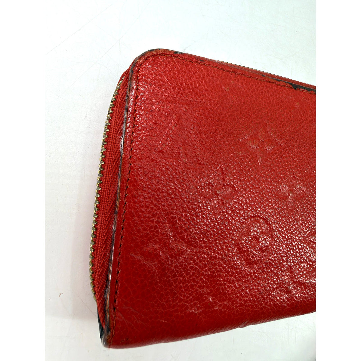 Louis Vuitton Zippy Wallet Monogram Empreinte Leather Red
