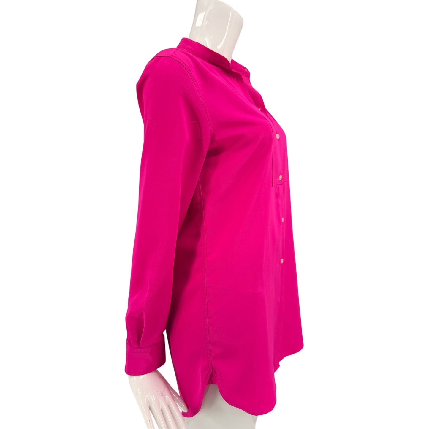 Lauren Ralph Lauren Adonia Long Sleeve Button Down Shirt Fuchsia Pink Size XS
